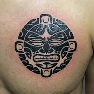 Voorbeeld van een Maori Tribal tattoo gezet door Wessel