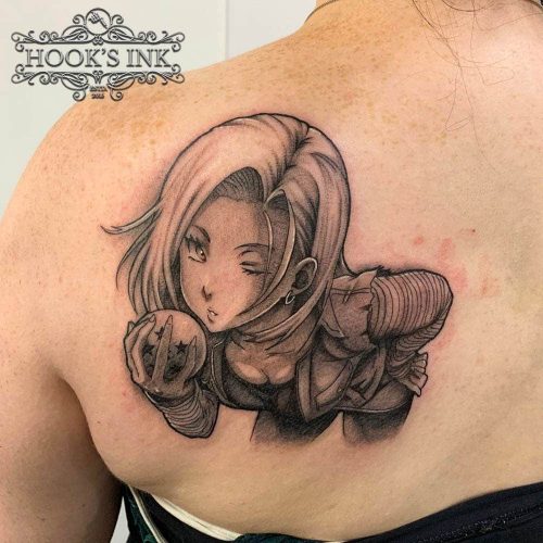 Android 18 Dragon Ball Z tattoo