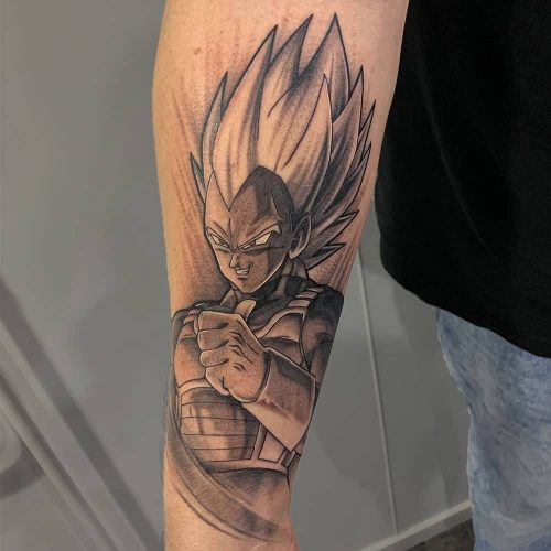 Vegeta Dragon Ball Z anime tattoo