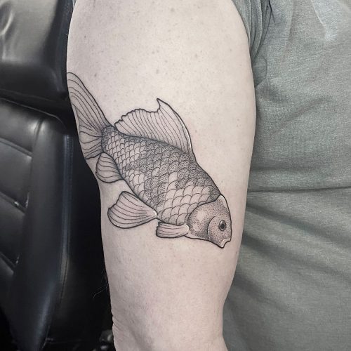 Blub de goudvis tattoo Danique