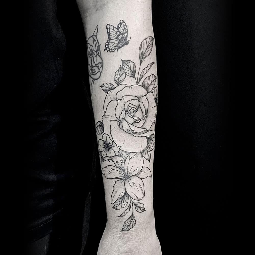 Rozen sleeve tattoo Danique