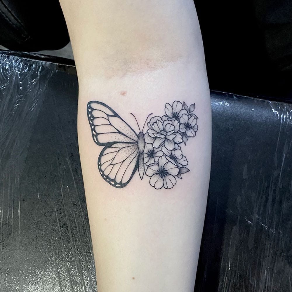 Woning Transparant iets Vlinder tattoo - Tattoo studio Hook's Ink