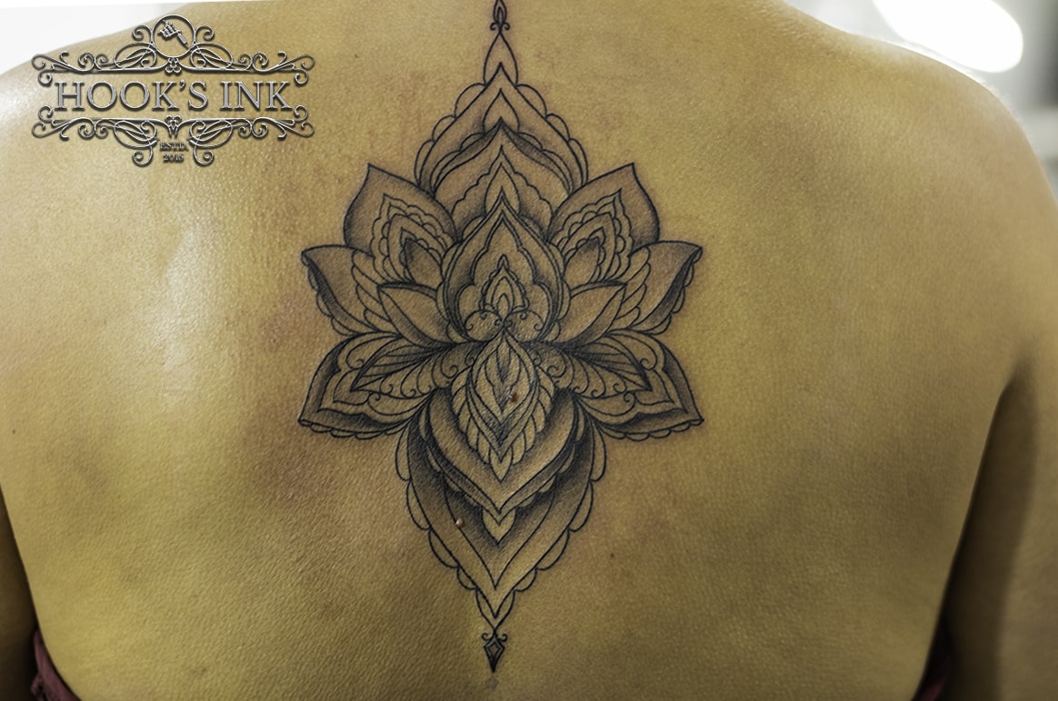 Mandala backpiece tattoo