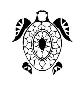 Polynesische tattoo schildpad symbool
