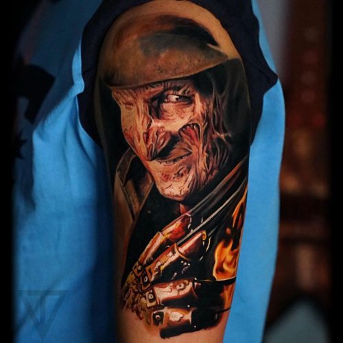 Freddy Krueger Friday 13th tattoo Roman