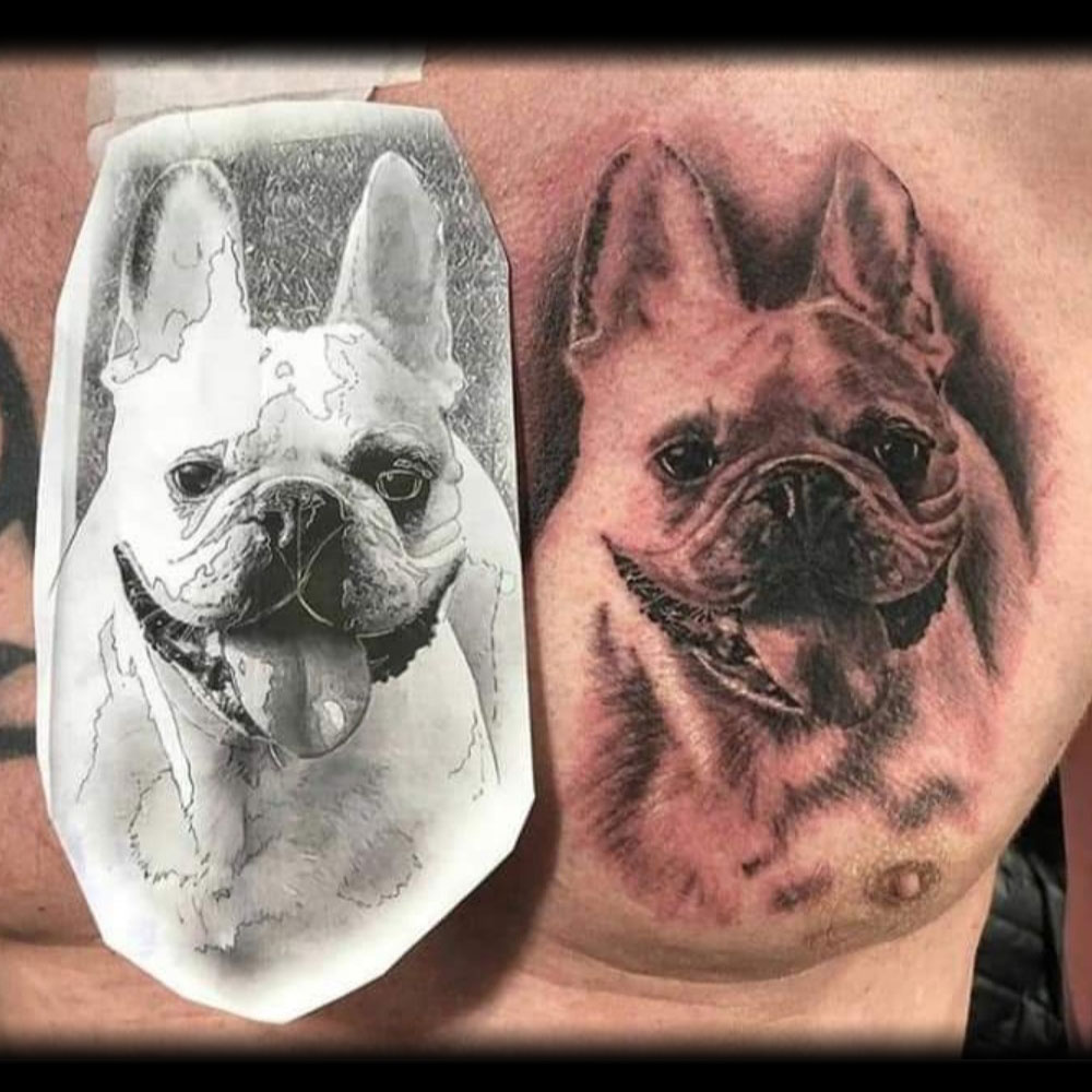 Huisdier tattoo hond Declan