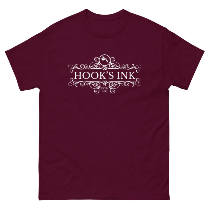 Heren shirt Hook's Ink logo in witte opdruk - Afbeelding 3