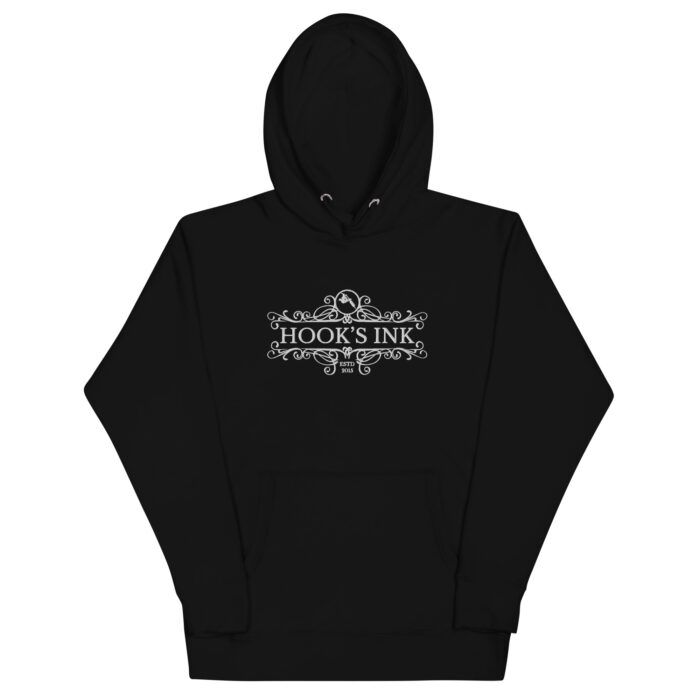 Unisex Hoodie embroided logo in white. (geborduurd) - Afbeelding 2